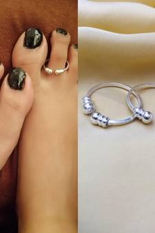 Silver toe-rings
