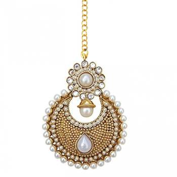 White maang teeka necklace-sets 3