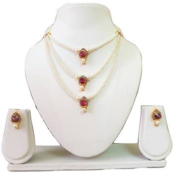Maroon necklaces 1