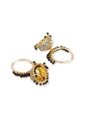Meenakari Grey Jhumkas 3