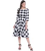 White printed cotton maxi-dresses