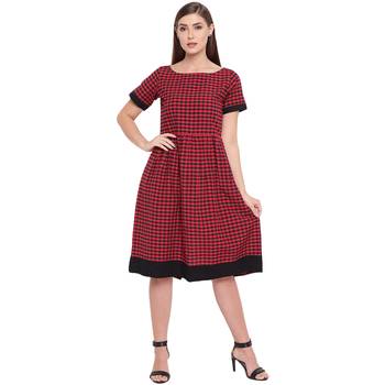 Red printed cotton maxi-dresses 1