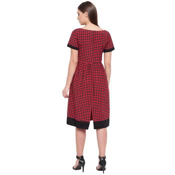 Red printed cotton maxi-dresses 5