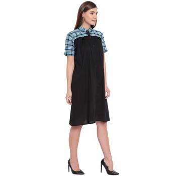 Black plain cotton maxi-dresses 4