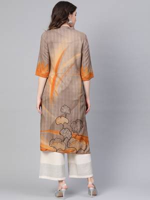 Grey printed liva kurtas-and-kurtis 2