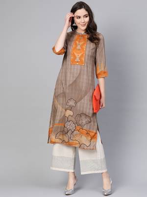 Grey printed liva kurtas-and-kurtis 4