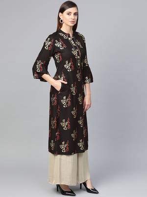 Black printed liva kurtas-and-kurtis 3