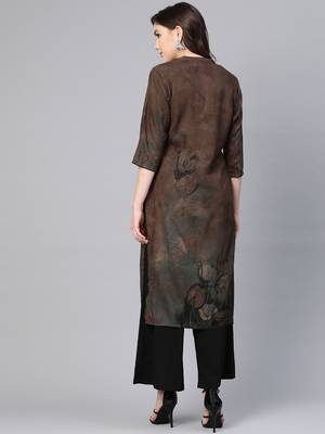 Coffee printed liva kurtas-and-kurtis 2