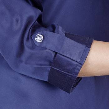 Royal Blue Plain Satin Kurti 5