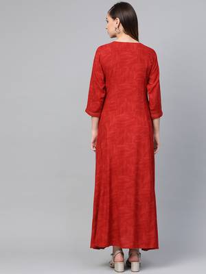 Red printed liva kurtas-and-kurtis 2