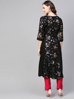 Black printed liva kurtas-and-kurtis 2