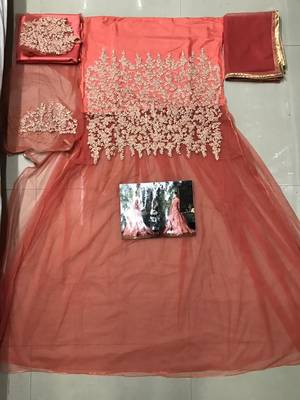 Pink embroidered santoon salwar 2