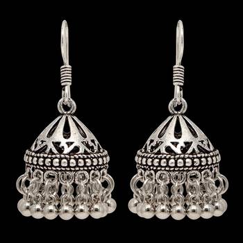Silver jhumkas 2
