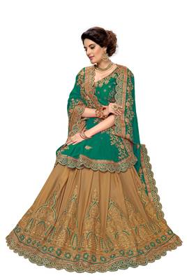 Trendmalls Green embroidered silk saree with blouse  5