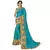 Green embroidered lycra saree with blouse