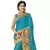 Green embroidered lycra saree with blouse