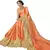 Orange embroidered lycra saree with blouse