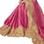 Pink embroidered lycra saree with blouse