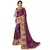 Purple embroidered lycra saree with blouse