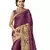 Purple embroidered lycra saree with blouse