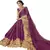 Purple embroidered lycra saree with blouse