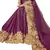 Purple embroidered lycra saree with blouse