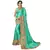 Green embroidered lycra saree with blouse