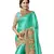 Green embroidered lycra saree with blouse