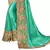 Green embroidered lycra saree with blouse