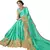 Green embroidered lycra saree with blouse