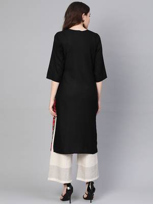 Black embroidered liva kurtas-and-kurtis 2