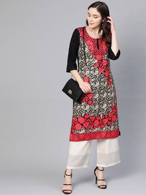 Black embroidered liva kurtas-and-kurtis 4