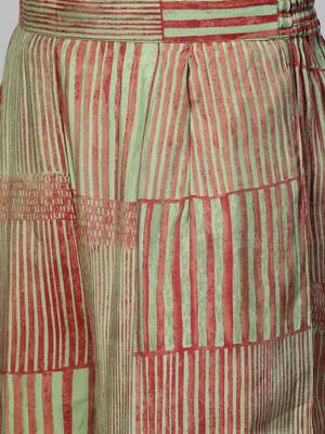 Green printed rayon salwar 4