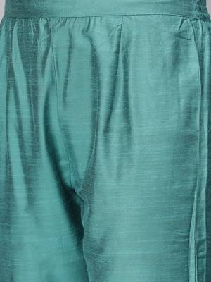 Blue printed rayon salwar 4