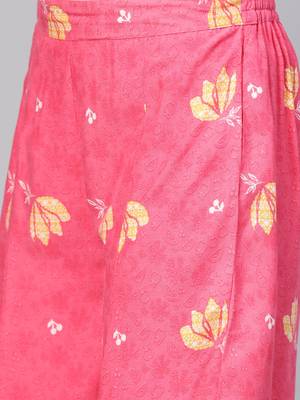 Mustard printed rayon salwar 4
