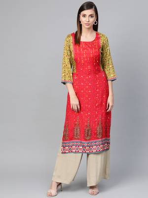 Pink printed liva kurtas-and-kurtis 1