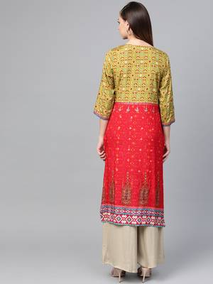 Pink printed liva kurtas-and-kurtis 2