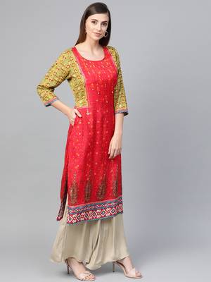 Pink printed liva kurtas-and-kurtis 3