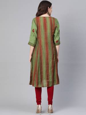 Green printed liva kurtas-and-kurtis 2