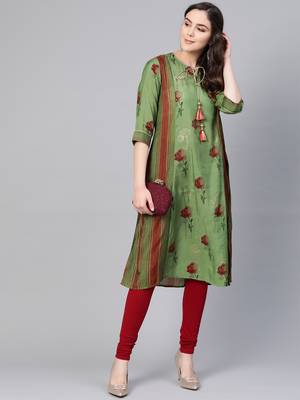 Green printed liva kurtas-and-kurtis 3