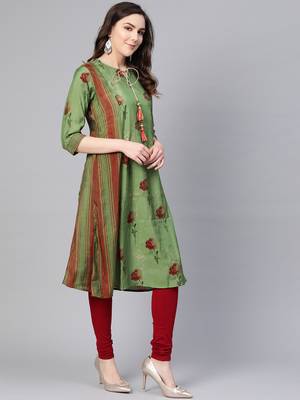 Green printed liva kurtas-and-kurtis 4