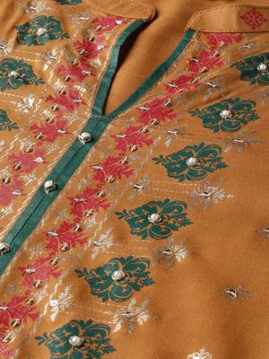Mustard printed liva kurtas-and-kurtis 5