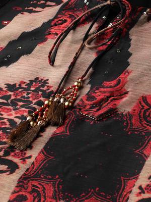Black printed viscose long-kurtis 5