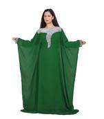 Royal Islamic Arabic Hand Zari Work Georgette Plus Size Abaya Dress