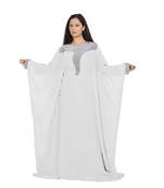 Royal Islamic Arabic Hand Zari Work Georgette Plus Size Abaya Dress