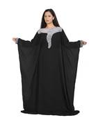 Royal Islamic Arabic Hand Zari Work Georgette Plus Size Abaya Dress