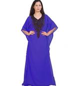  Bridal  Islamic Arabic Hand Zari Work Georgette Plus Size Abaya Dress