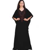  Bridal  Islamic Arabic Hand Zari Work Georgette Plus Size Abaya Dress