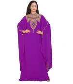 2022 Bridal  Islamic Arabic Hand Zari Work Georgette Plus Size Abaya Dress