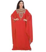 2023 Bridal  Islamic Arabic Hand Zari Work Georgette Plus Size Abaya Dress